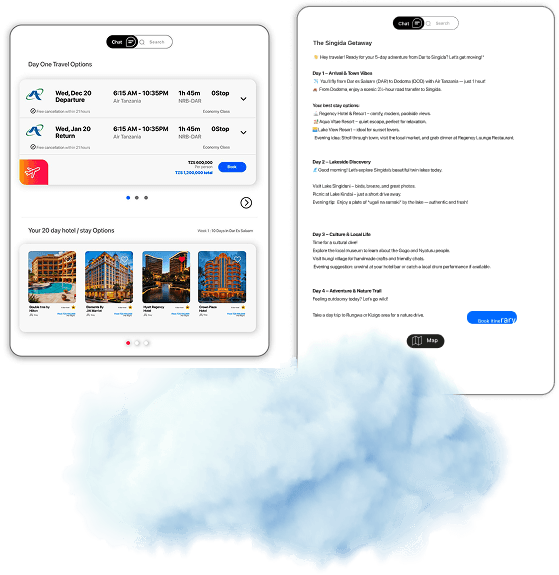 Step 2: AI builds your travel plan